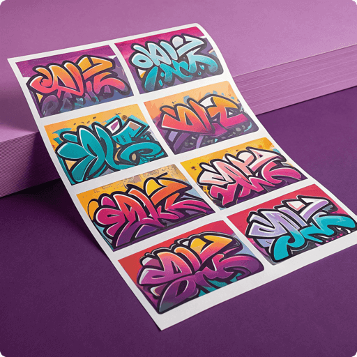 Stickers on Sheets - Mobile View - labelprint.com